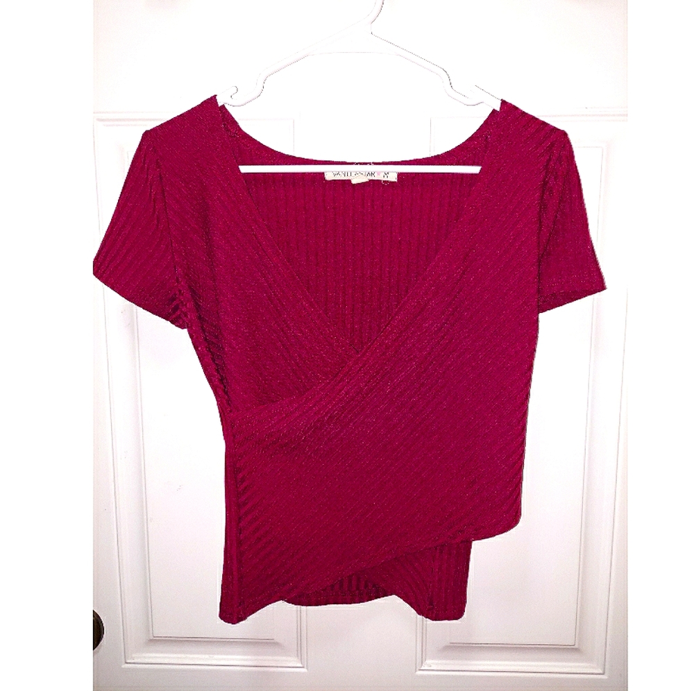 Slightly cropped red top